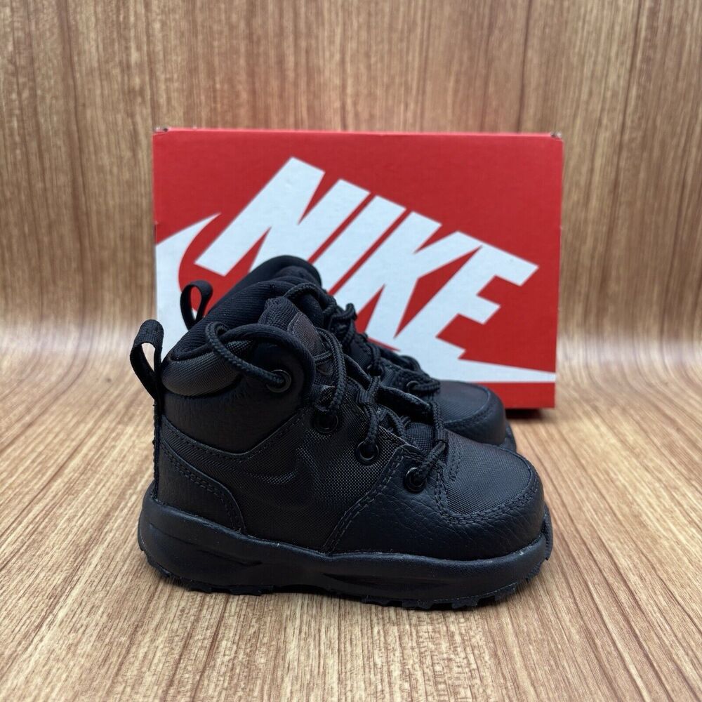 New Nike Manoa LTR Toddler Triple Black Size 5 C Sneakers BQ5374-001
